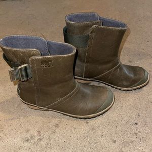 Sorel waterproof leather booties